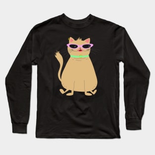 Cat wearing sunglasses Long Sleeve T-Shirt